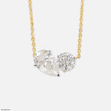 The Shining Pair Necklace 14K White Gold