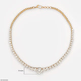 Pure Spark Tennis Diamond Necklace 18K Yellow Gold