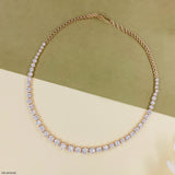Diamond Tennis Necklace 9K Yellow Gold
