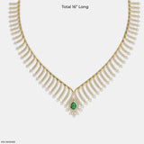 Dynasty Flare Diamond Necklace 9K Yellow Gold