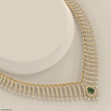 Dynasty Flare Diamond Necklace 9K Yellow Gold