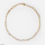 Golden Multi Fancy Shape Diamond Necklace 9K Yellow Gold