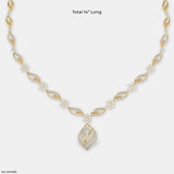 Ethereal Leafy Diamond Necklace 9K White Gold