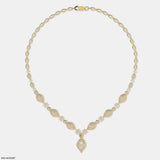 Petal Glam Cluster Diamond Necklace 18K Rose Gold