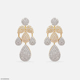 Radiant Raindrop Diamond Earrings 14K Rose Gold
