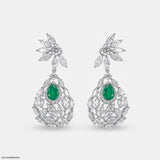 Emerald Petal Diamond Earrings 9K Rose Gold