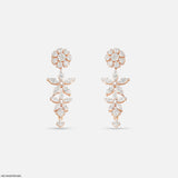 Marquise Petal Bunch Diamond Earrings Platinum 950