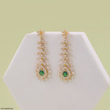 Frozen Fern Emerald Diamond Earrings Platinum 950