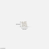 0.05 Cents Round Solitaire Lab Diamond Nosepin 14K Yellow Gold