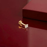 0.1 Carat Solitaire Lab Diamond Nosepin 14K Yellow Gold