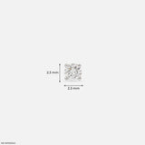 0.04 Cents Sparkle Solitaire Lab Diamond Nosepin 14K Yellow Gold