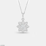 Solaris Diamond Petal Pendant 9K Yellow Gold