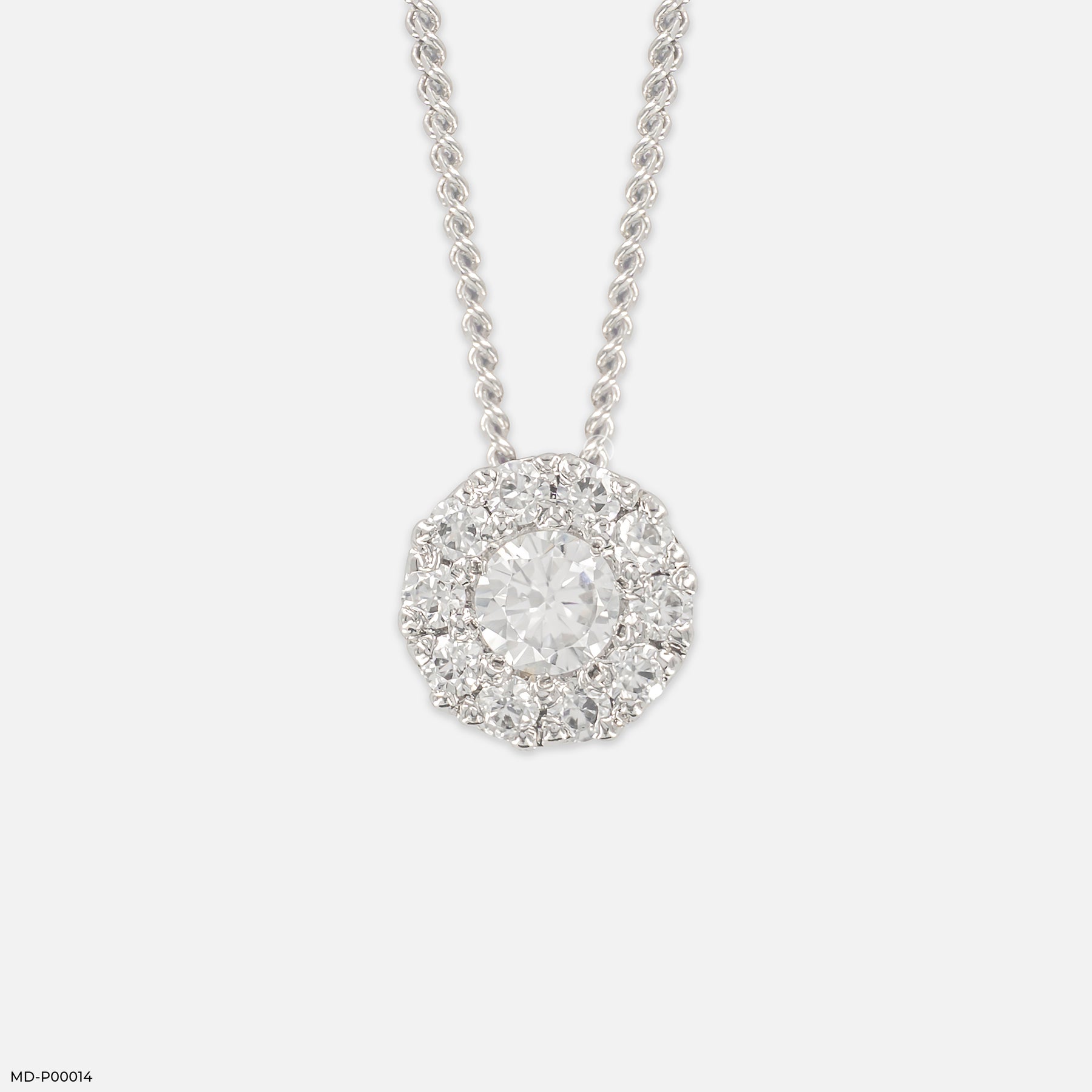 0.5 Carat Circle of Light Pendants 14K Rose Gold