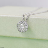 0.5 Carat Circle of Light Pendants 14K Rose Gold