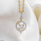 0.75 Carat Diamond Compass pendants 18K Rose Gold