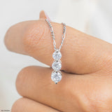 1 Carat Triple Delight Pendants 14K White Gold