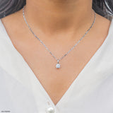 0.50 Carat Classic Claw Pendants Platinum 950