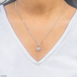 0.75 Carat Brilliant Orb pendant 9K White Gold