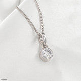 0.75 Carat Brilliant Orb  pendant 14K Rose Gold