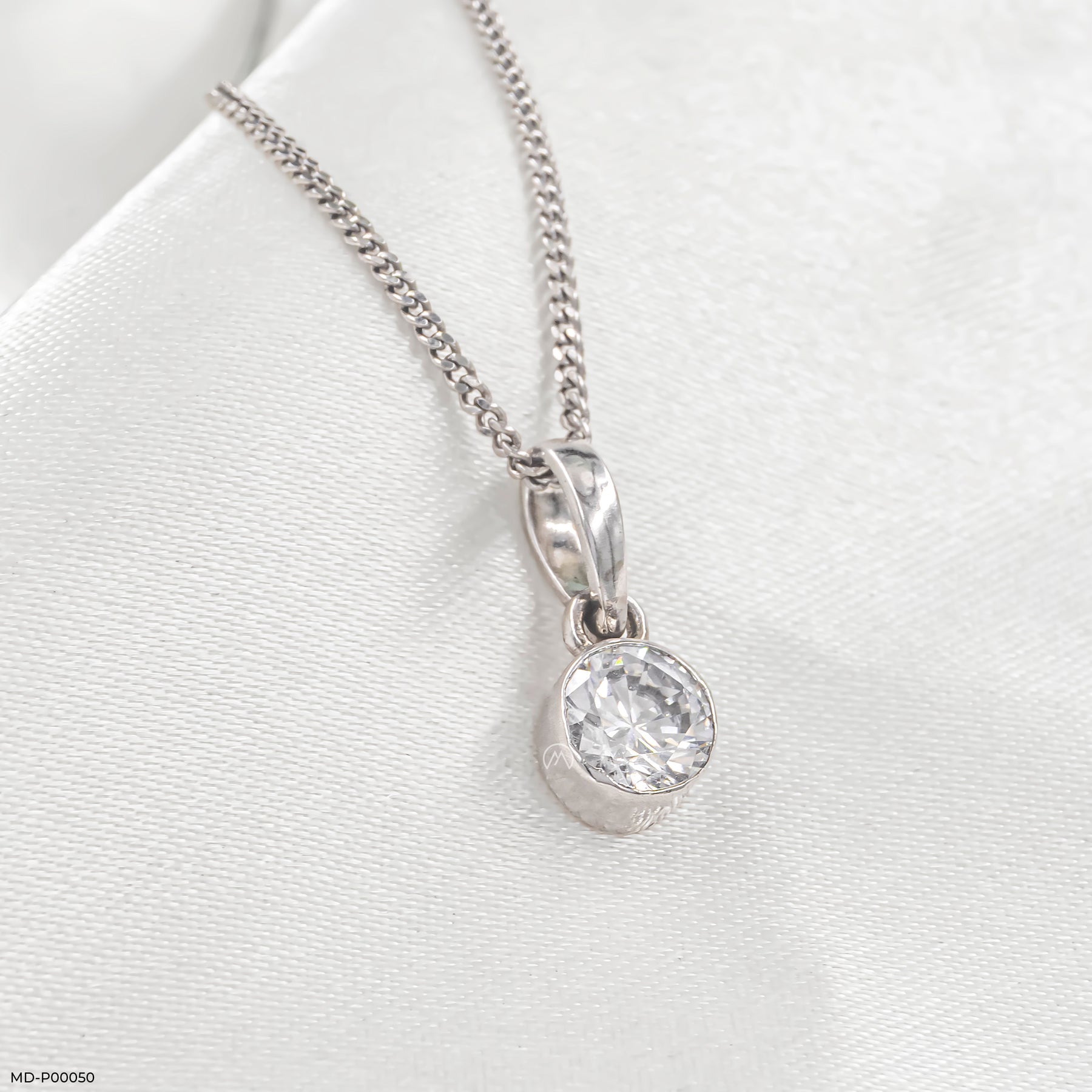 0.75 Carat Brilliant Orb  pendant 14K Rose Gold