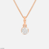 0.75 Carat Brilliant Orb  pendant 14K Rose Gold