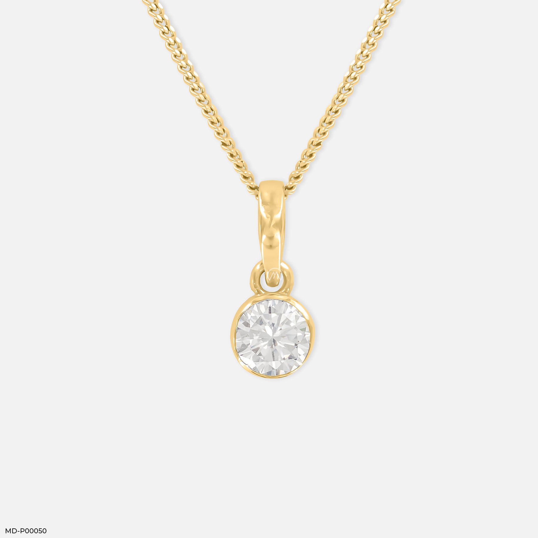 0.75 Carat Brilliant Orb  pendant 14K Rose Gold