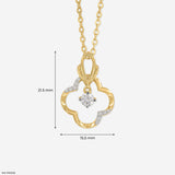 0.25 Carat Grace Flower Lab Diamond Pendant 18K Yellow Gold
