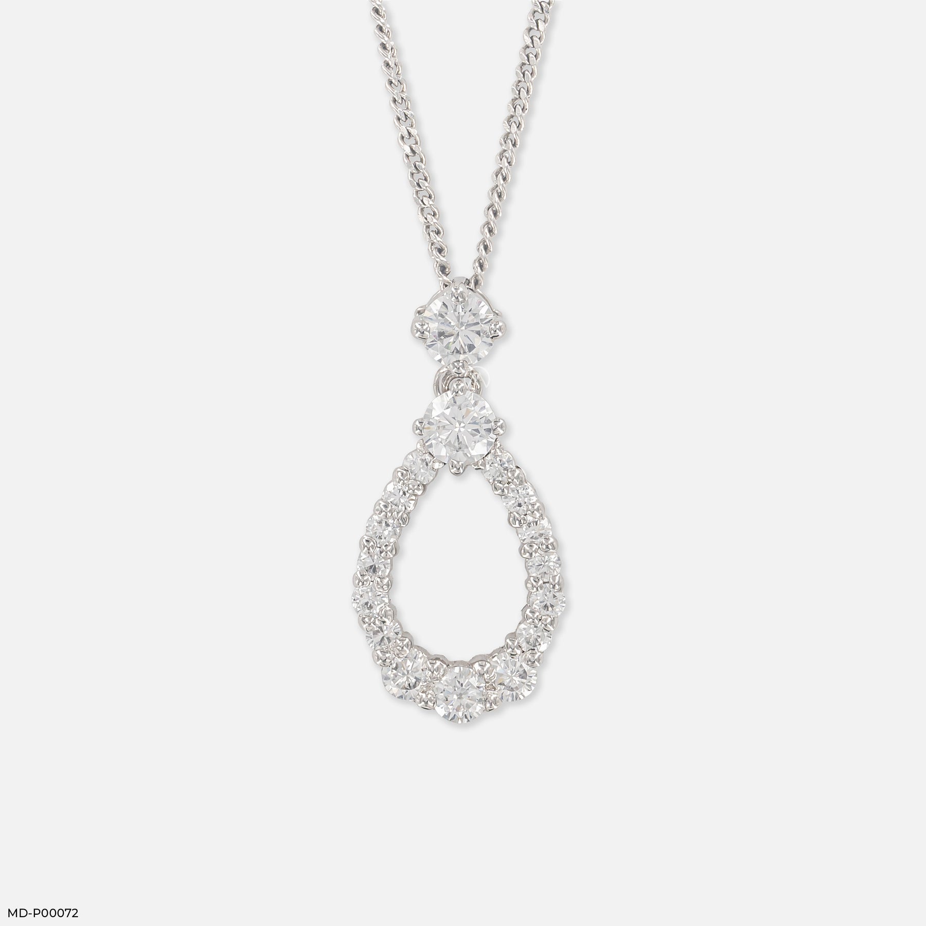 1 Carat Pearluxe Curve pendants 18K White Gold