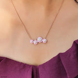 Blush Bloom Cascade Pendant 9K Rose Gold