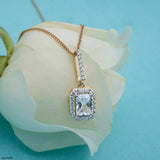 1 Carat Diamond Frame Pendants 9K Rose Gold