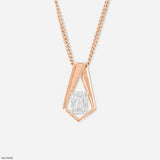 0.5 Carat Prism Elegance Pendants 14K Rose Gold