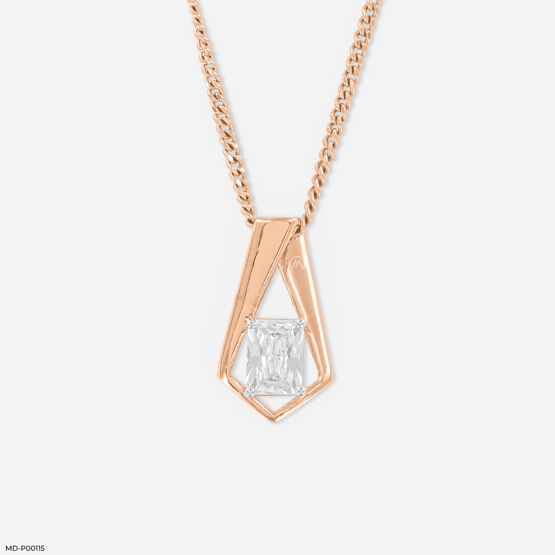 0.5 Carat Prism Elegance Pendants 14K Rose Gold