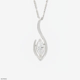 1 Carat Flame of Grace Pendants 9K White Gold