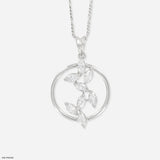 1.5 Carat Celestial Bloom Pendants 9K White Gold