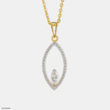 0.50 Carat Marquise Solitaire Terra Pendant 14K Rose Gold