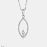 0.50 Carat Marquise Solitaire Terra Pendant 14K Rose Gold