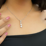 2 Carat Falling Pear Pendants 14K Yellow Gold