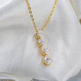 2 Carat Falling Pear Pendants 14K Yellow Gold