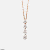 2 Carat Falling Pear Pendants 9K Rose Gold