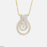 1.75 Carat Triple Dew Pendants 9K Yellow Gold