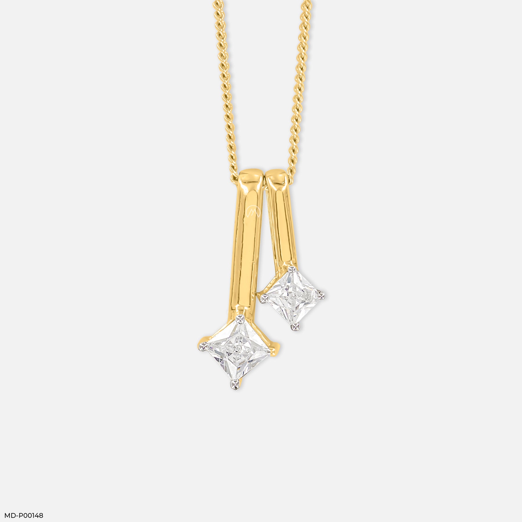 0.50 Carat Mode Pendants 14K Yellow Gold
