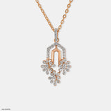 0.50 Carat Adorable Lab Diamond Pendant 14K Rose Gold