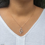 0.50 Carat Adorable Lab Diamond Pendant 14K Rose Gold