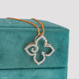 Esme Diamond Pendant 9K White Gold