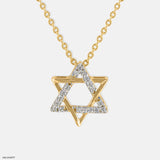 Shooting Star Diamond Pendant 9K Yellow Gold
