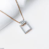 Cubic Diamond Pendants 14K Yellow Gold