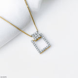 Cubic Diamond Pendants 14K Yellow Gold