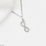 Infinity Diamond Pendants 9K Rose Gold