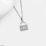 Lock Diamond Pendants 9K Yellow Gold