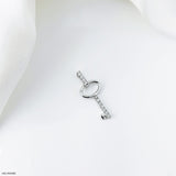 Key Diamond Pendants 9K White Gold